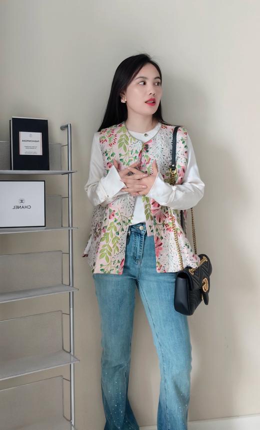 花团锦簇双宫提花开气国风马甲 商品图5