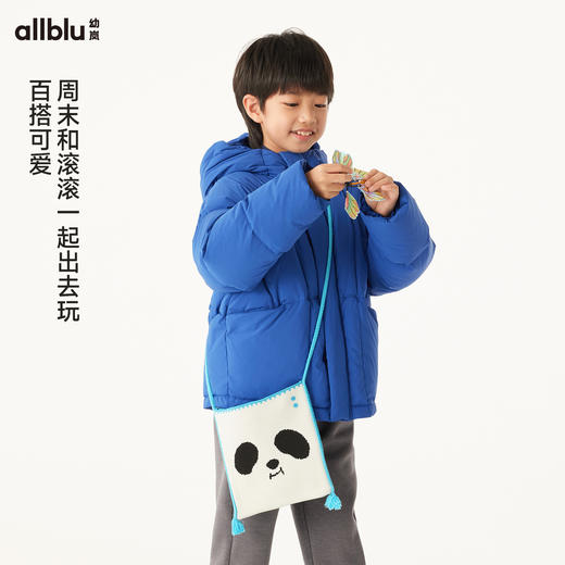 【单件直降】【冬Vol.3】allblu幼岚熊猫滚滚儿童斜挎包男童女童24秋冬新款针织百搭包包ZY 商品图1