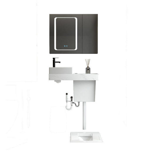 水箱器冲大便便池组合蹲坑蹲陶瓷带卫生间便器防臭弯洗手盆 商品图2