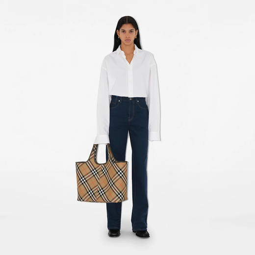 【一】BURBERRY 巴宝莉 女士中号格纹托特包 格子 8093976 B9368 商品图3