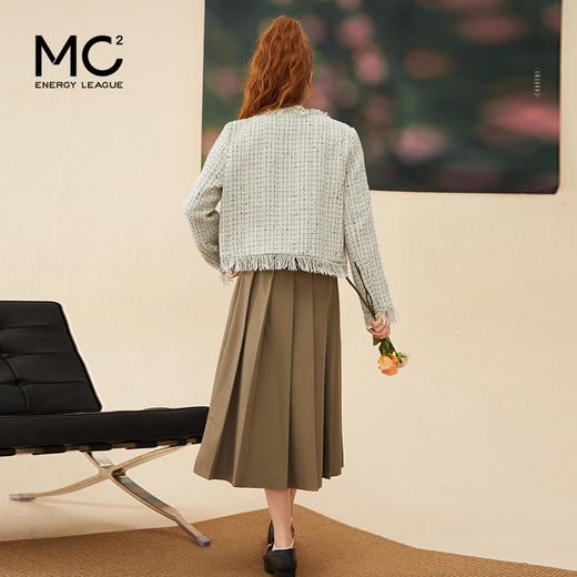 mc2流苏粗花呢小香风外套女2024新款时尚圆领亮片气质高级感上衣 商品图2