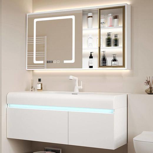 柜盆圆弧脸盆陶瓷浴室柜洗手盆一体卫生间盆洗脸盆肤感洗漱盆组合 商品图2