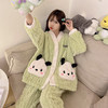 冬季新款【睡衣女珊瑚绒】卡通可爱娃娃领 秋冬天加厚加绒保暖法兰绒家居服套装 商品缩略图12