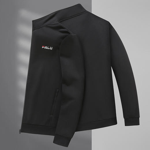 【羊羔绒】【新款DZP】大依优型大码立领夹克外套羊羔绒加绒外套男宽松加肥加大码上衣夹克休闲 商品图1