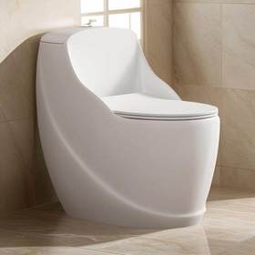 小户型蛋形大马桶家用坐口径静音漩防臭节水虹吸式便超