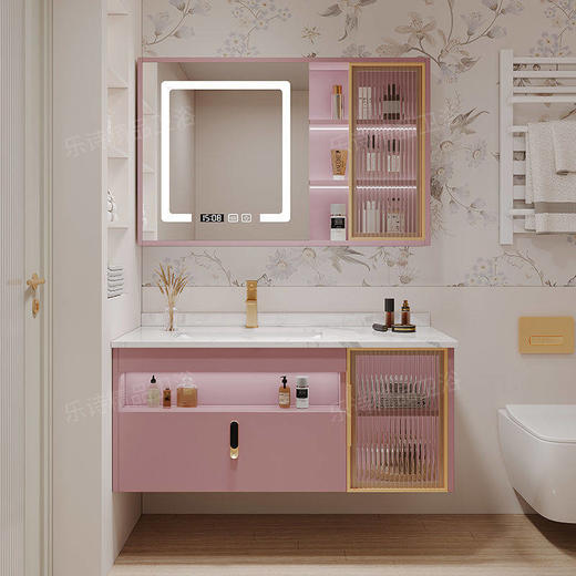 一体轻奢现代柜卫生间组合洗脸盆浴室柜盆洗漱洗手池岩板小户型台 商品图1