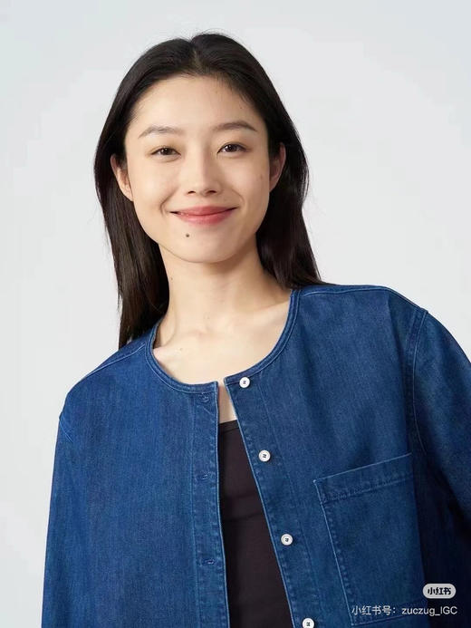 【11月6日 上午12:00 秒杀】返场 好轻巧一件 素然k*ee 宽松圆领 进口环保牛仔棉 软牛仔外套 商品图4