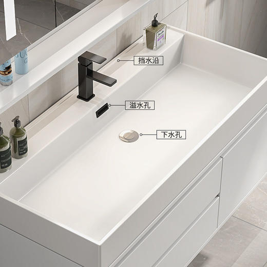 洗脸台镜柜浴室柜盆一体洗漱洗手台盆岩石纳米卫生间智能组合 商品图3