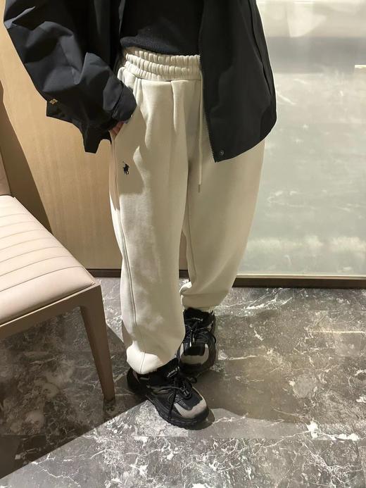 男女同款拉F小马秋冬加绒卫裤保暖复合奥粒绒 商品图12