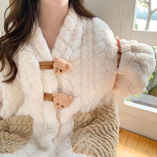 冬天【珊瑚绒月子服】冬季产后孕妇睡衣 春秋冬款产妇哺乳睡衣套装 商品图3