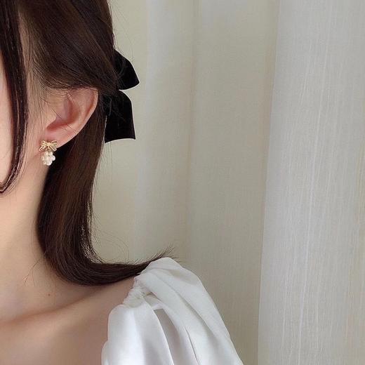 7DAYS小萌物雪球珍珠耳钉 商品图5