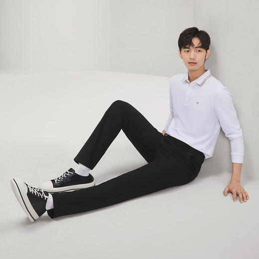 【灯芯绒】柒牌男装休闲裤2024秋冬新款商务百搭修身直筒男士长裤	127H70680 商品图3