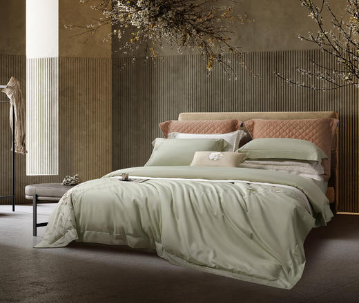 雅韵宫廷刺绣系列 荷漾-清新绿 38.4%莱赛尔 61.6%棉 商品图0