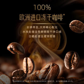 雀巢（Nestle）金牌中烘冻干速溶美式黑咖啡0糖0脂*健身燃减防困罐装75g 商品图5