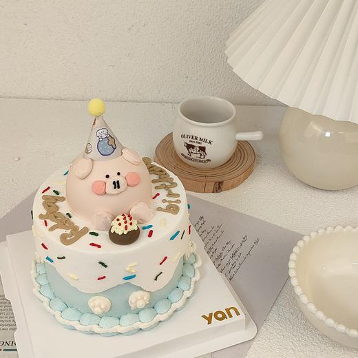 奶油小猪生日蛋糕 商品图3