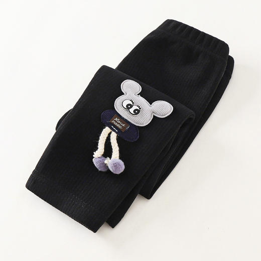 立减40【舒适德绒提花打底裤，亲肤柔软，简约清新】儿童打底裤秋季新款 女童德绒薄款 宝宝外穿花边长裤 女孩裤子-QQ#异业福利 商品图10