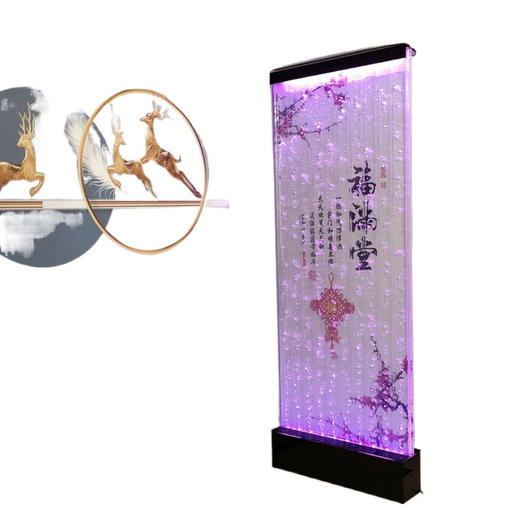 隔断幕墙屏风玄关遮挡客厅幕墙阻隔有机玻璃透明墙水隔断流水 商品图4