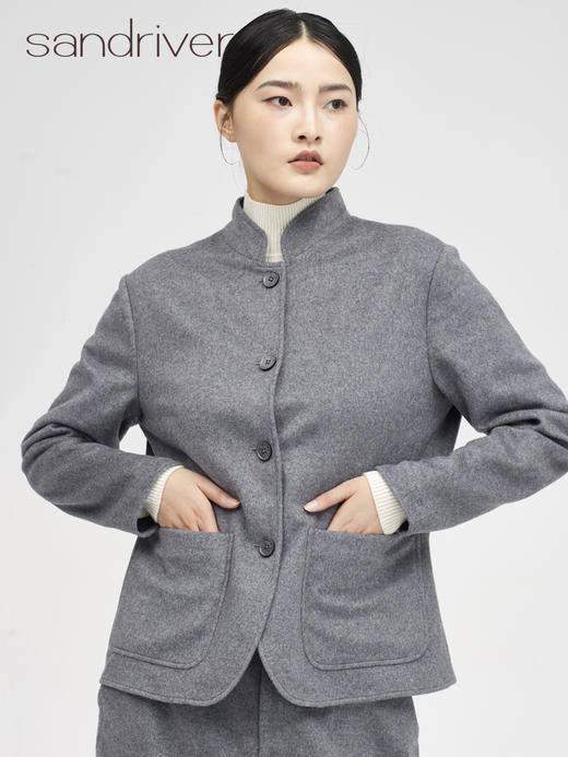 西藏羊绒呢中式女西服SJF96W270N 商品图6