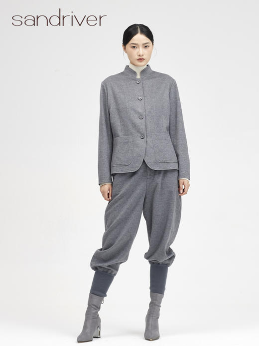 西藏羊绒呢中式女西服SJF96W270N 商品图3