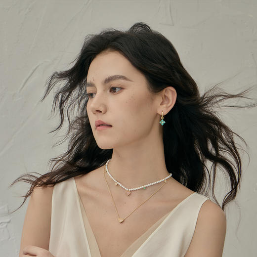 ARSIS银饰｜幸运符号系列 幸运符号耳环 单只金色 商品图4