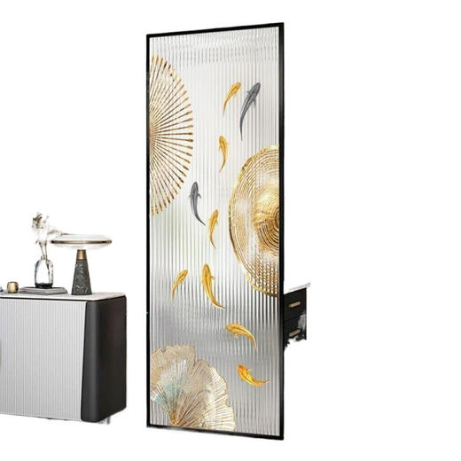 隔断长虹客厅屏风时尚过道入户屏风隔断超白走廊遮挡钢化玻璃艺术 商品图4