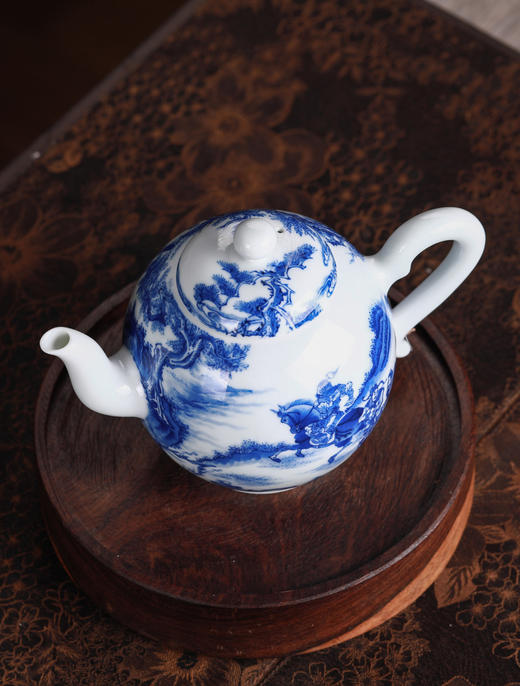 铭墨-三国三顾茅庐陶瓷壶 商品图4