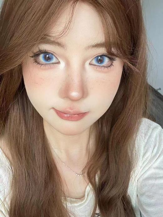 【大直径月抛】T-sukicon-海洋泡泡蓝-14.5mm【月抛 0-800度 无525/575】 商品图2