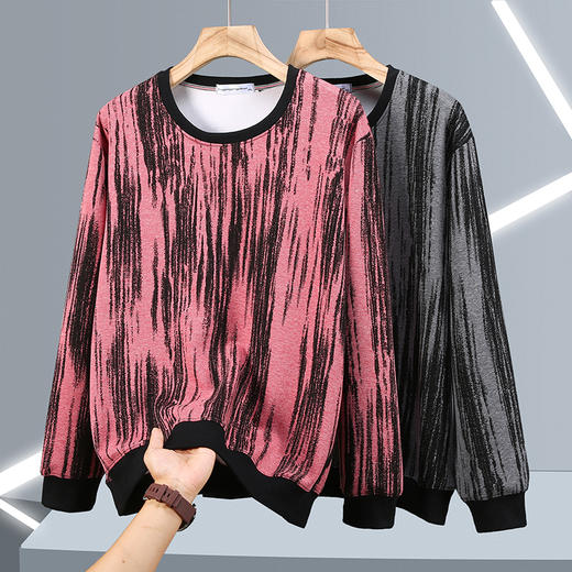 【特大码】【新款DFF】大依优型大码圆领卫衣男宽松休闲上衣胖子加肥加大男士潮流 商品图0