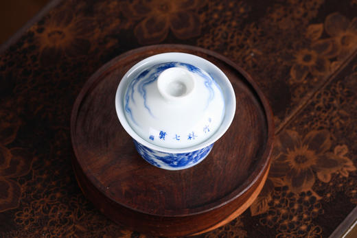 铭墨-竹林七贤二才盖碗 商品图4