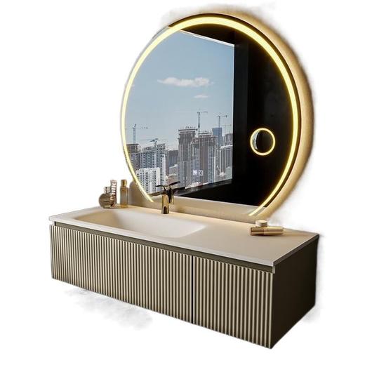 卫生间盆轻奢感橡木浴室柜洗手台盆洗脸盆一体洗漱可丽耐肤组合台 商品图4