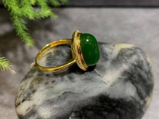 【御珠宫坊】金镶碧玉戒指 商品图1