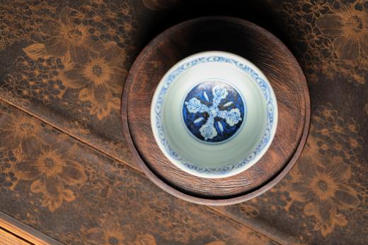 莲画堂红绿彩麒麟追凤盖碗 商品图4