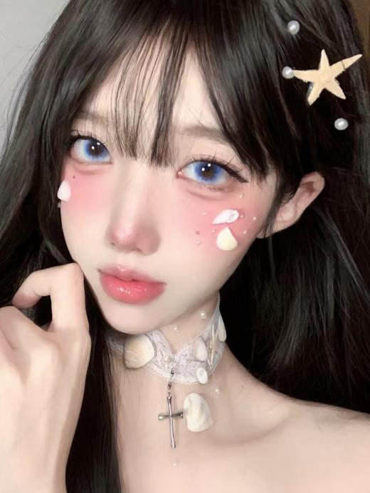 【大直径月抛】T-sukicon-海洋泡泡蓝-14.5mm【月抛 0-800度 无525/575】 商品图5