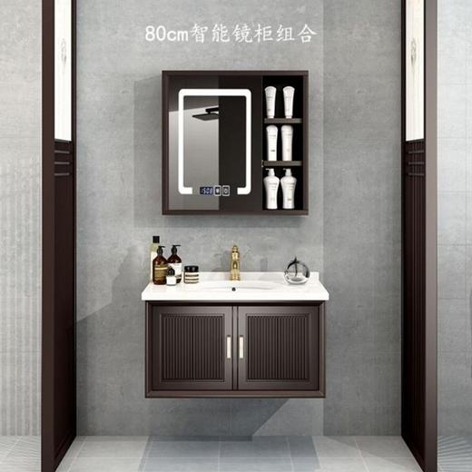组合轻奢洗脸盆浴室柜台卫生间洗漱吊柜新卫浴橡木风水镜实木中式 商品图2
