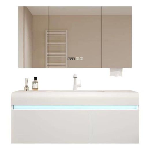 柜盆圆弧脸盆陶瓷浴室柜洗手盆一体卫生间盆洗脸盆肤感洗漱盆组合 商品图4