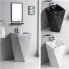 卫生间北欧一体落地立柱立柱式风格洗手台陶瓷洗脸盆盆洗手盆方形 商品缩略图0