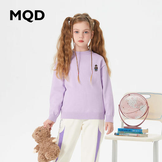 【MQD】冬新款基础百搭小标圆领毛衣 商品图0
