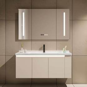 卫生间一体组合洗脸盆侧柜马桶奶油浴室柜洗手盆陶瓷洗漱卫浴台