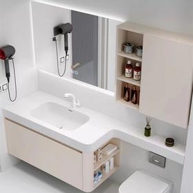 洗脸池洗漱马桶延长组合浴室柜可丽耐一体智能盆洗手卫浴轻奢
