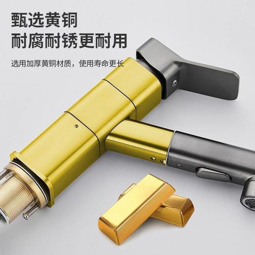 卫生间多功能水龙头面盆全铜水龙头冷热抽拉式浴室面盆抽拉 商品图1