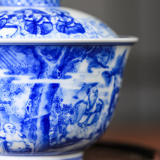 朗谷窑-群仙祝寿二才盖碗 商品图7