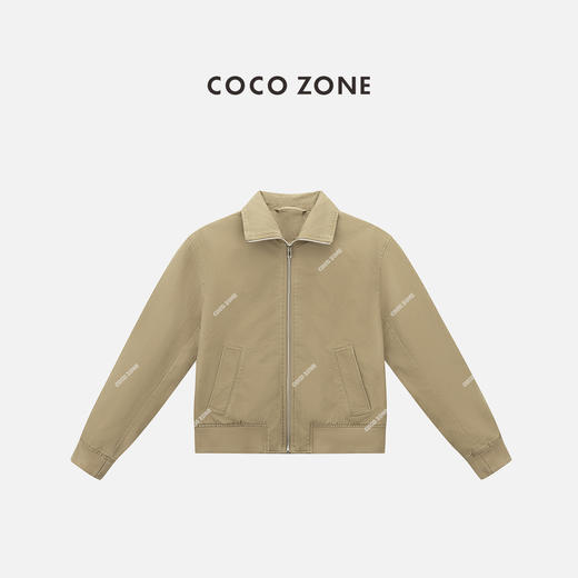 COCO ZONE 100棉休闲立领外套简约拉链上衣CC1C1726 商品图0