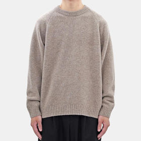 ATON LAMBS WOOL CREWNECK SWEATER 羊羔毛圆领套头毛衣