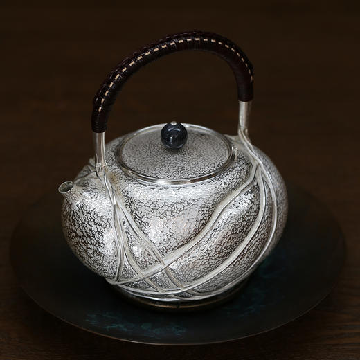 【银壶】非遗传人杨松柱亲工 水之形煮水银壶 商品图1