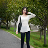 跃牌【禅语梵心】圆领中长款性感修身健身服网红速干衣瑜伽T恤CX2927 商品缩略图4