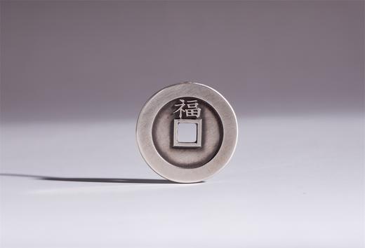 矩德泉坊 纯银手作 顺治通宝背上福（2.7厘米版)008 商品图3