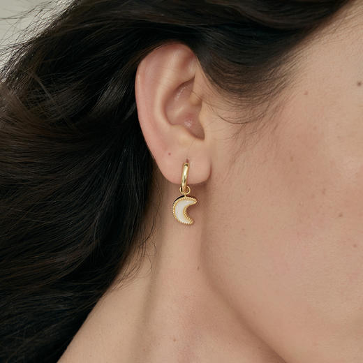 ARSIS银饰｜幸运符号系列 幸运符号耳环 单只金色 商品图3