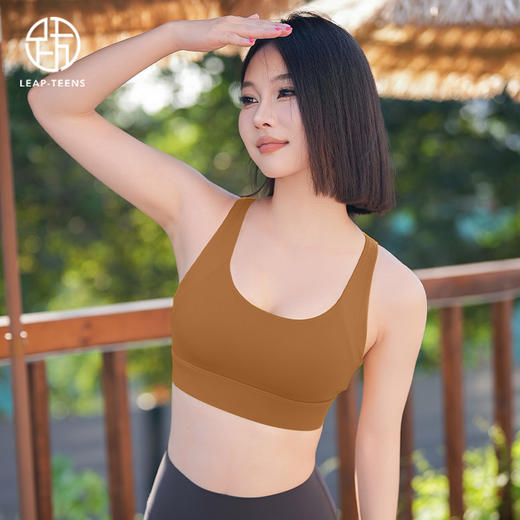 跃牌【安琪拉系列】高强度运动一体式固定杯瑜伽内衣WX411 商品图2