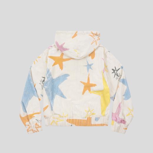 GOODBAI GOODEES五彩星星印花灯芯绒连帽外套 商品图2