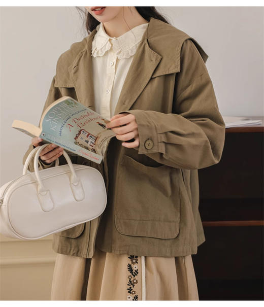 裁缝学苑AQ372休闲连帽短外套纸样女装上衣开衫服装样板图纸 商品图4